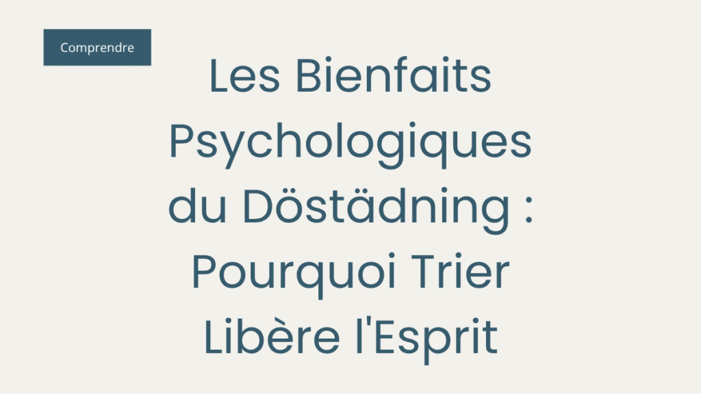 image de couverture article : Les Bienfaits Psychologiques du Döstädning : Pourquoi Trier Libère l'Esprit